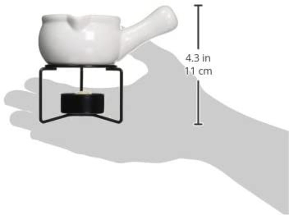 Ceramic Butter Warmers Set of 2 1/3 Cup/3 Oz White Etsy