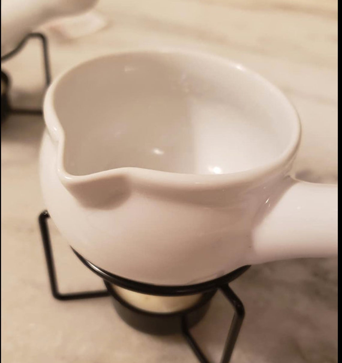 Ceramic Butter Warmers Set of 2 1/3 cup/3 oz White Etsy