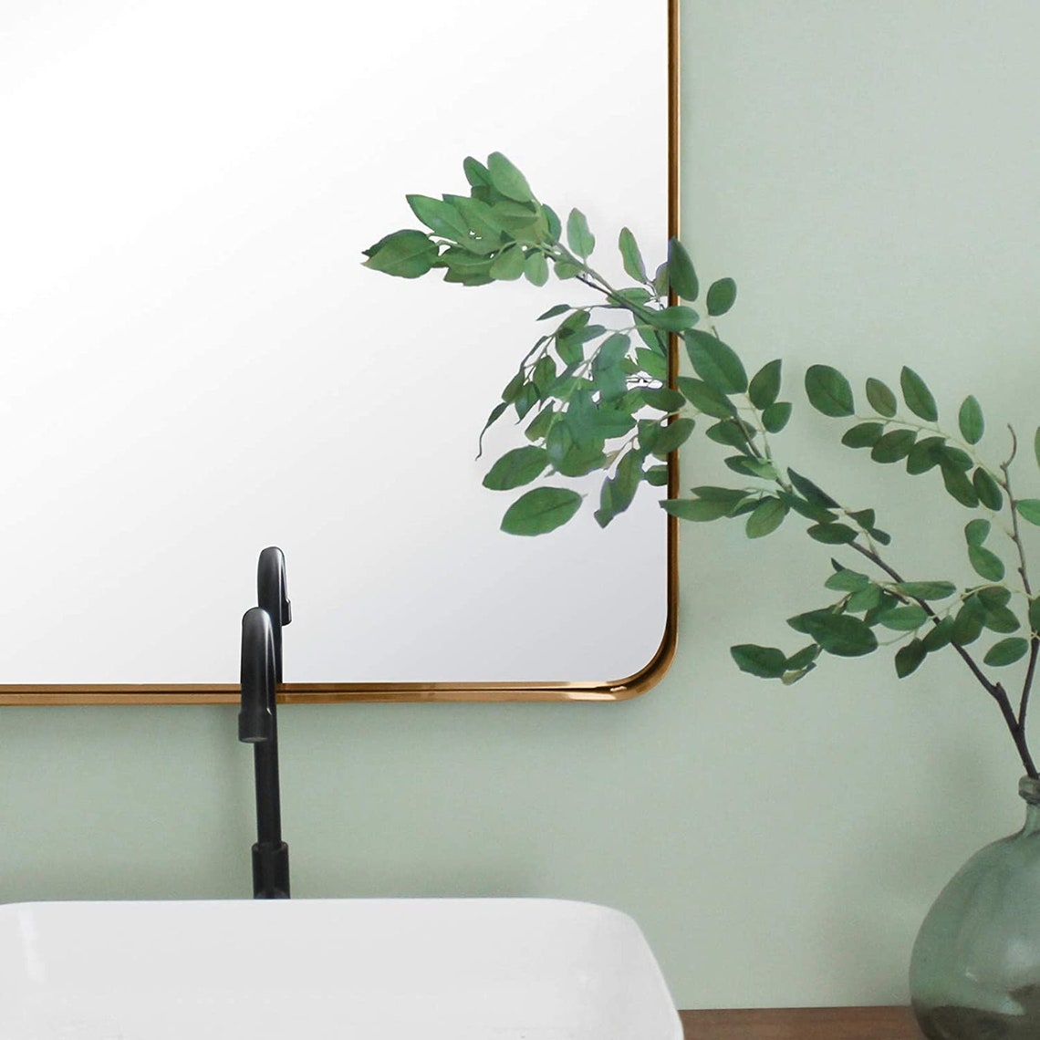 Mirror 20x30 Brushed Gold Metal Framed Bathroom for Wall in Etsy
