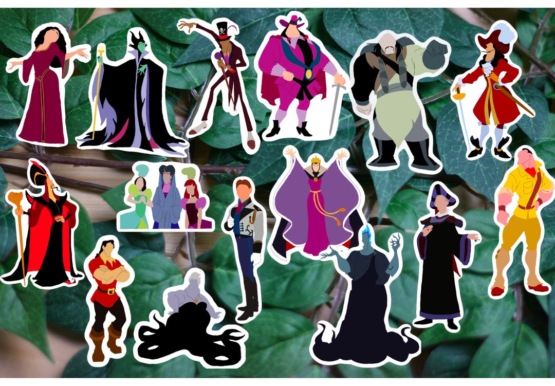 Disney Villain Stickers / Disney / Glossy Stickers / Etsy