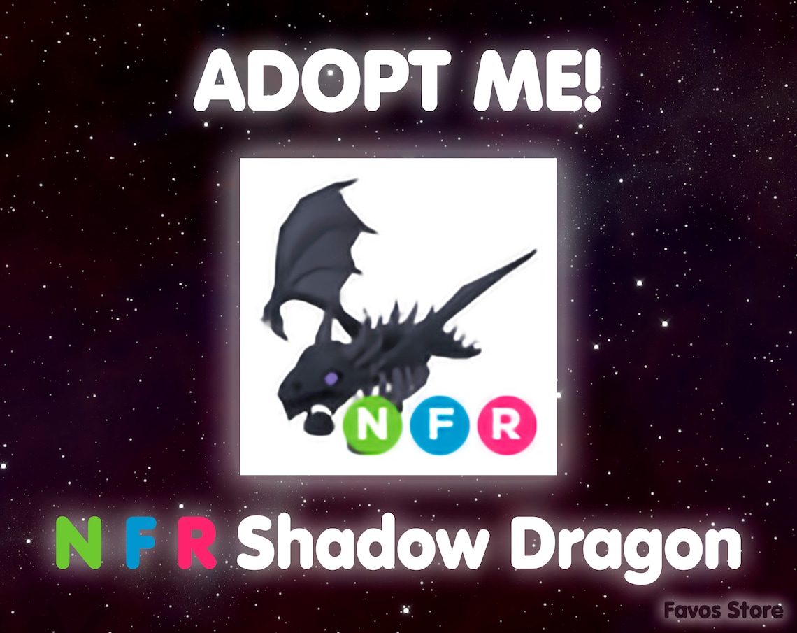 Nfr Shadow Dragon Neon Fly Ride Adopt Me Roblox Pet Etsy