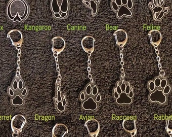 23 Species Paw Print Double-sided Acrylic Charms