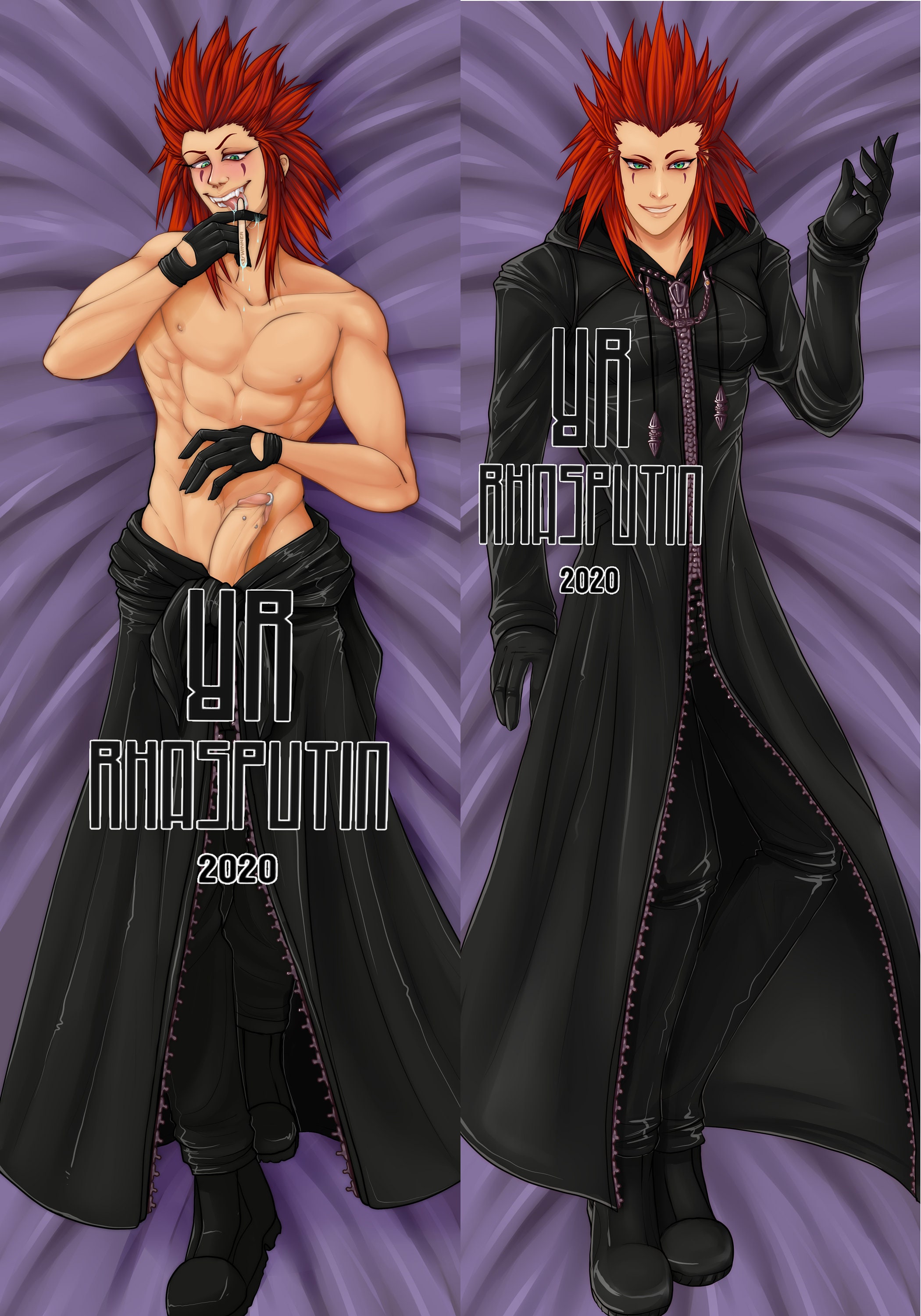 Axel Kingdom Hearts Full Sized Dakimakura Bodypillow Case Etsy