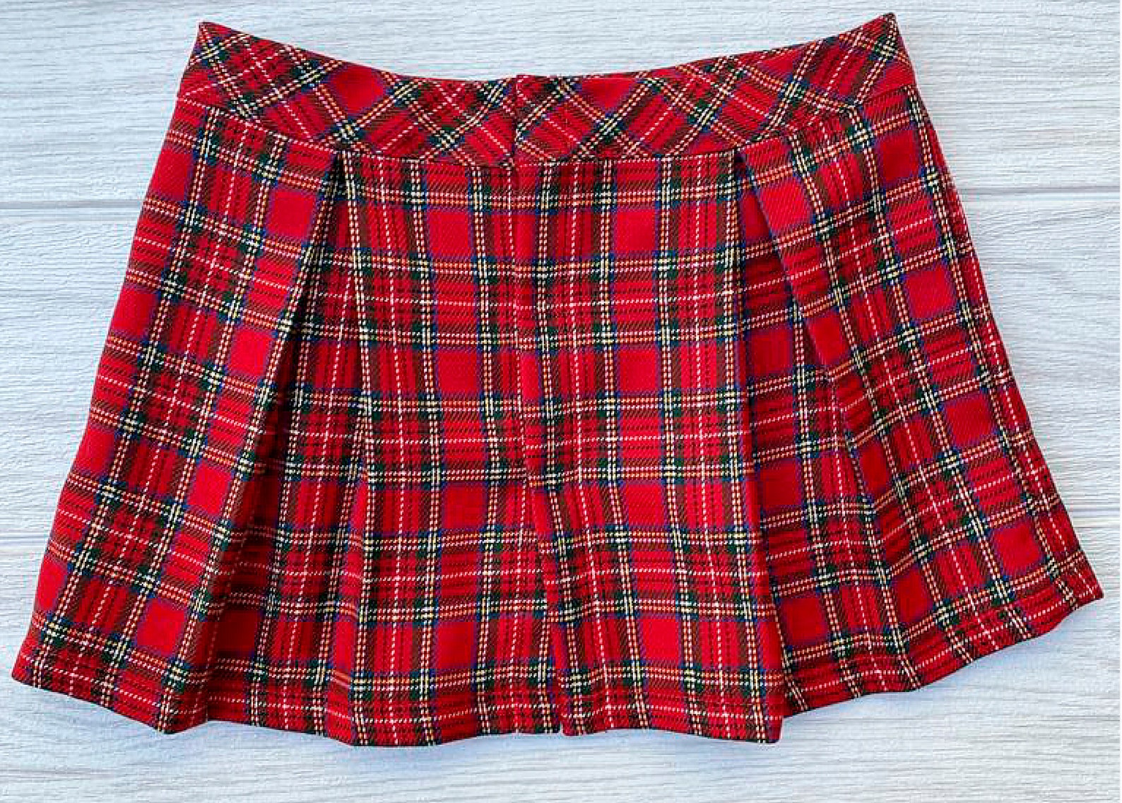 Red Tartan Skirt for Girls Plaid Skirt and Short Sleeve - Etsy