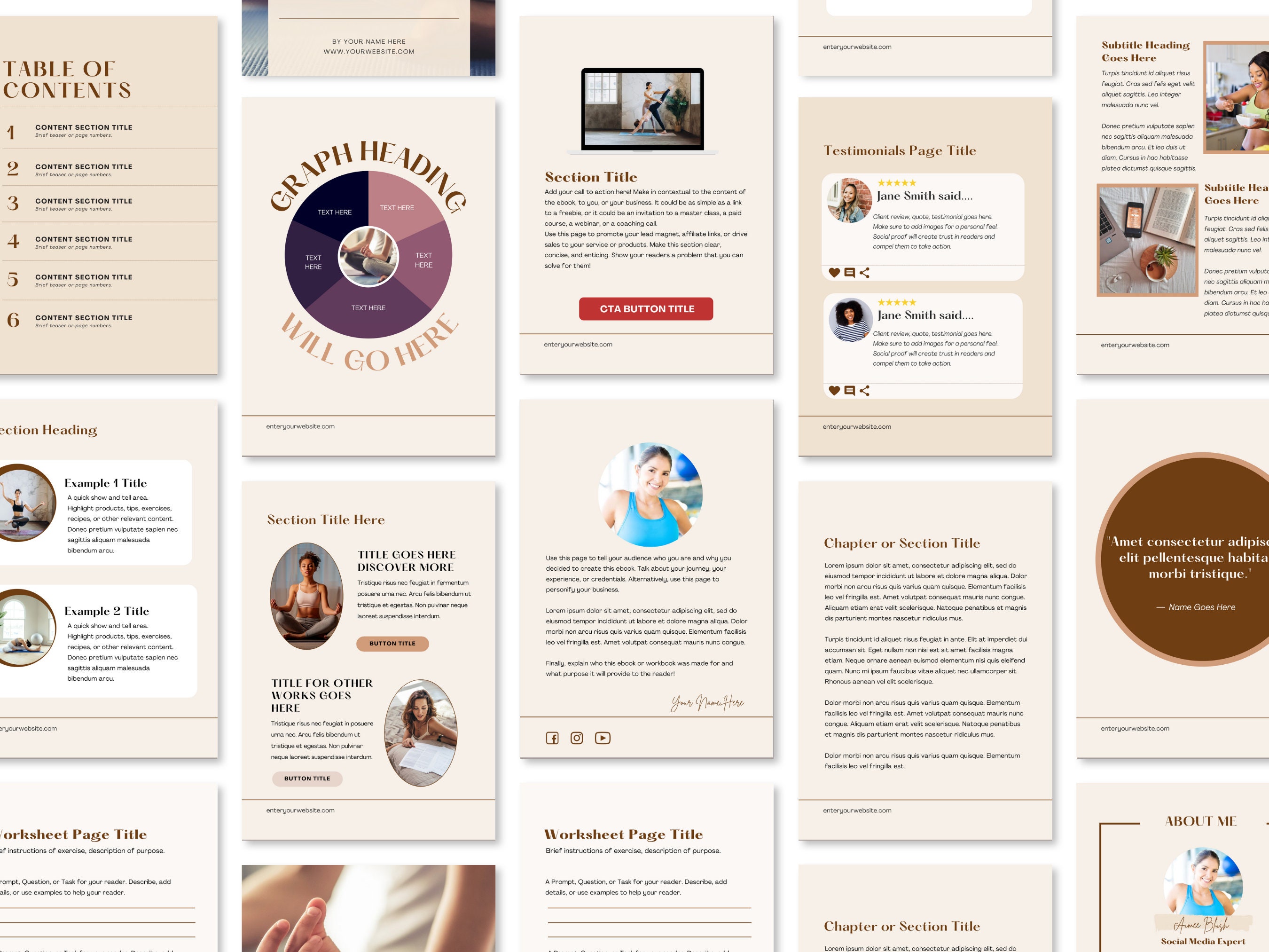 25 Ebook Templates for Canva / Ebook Template Canva / Workbook ...