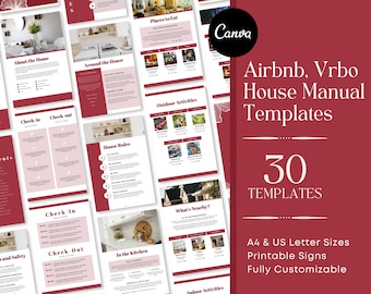 Canva Airbnb Welcome Book Template VRBO House Manual