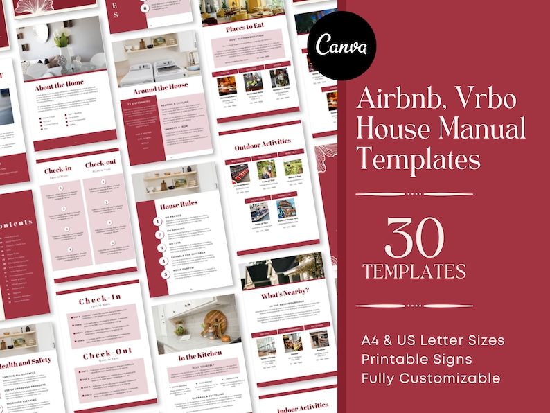Airbnb House Manual Template Airbnb Welcome Book Airbnb - Etsy
