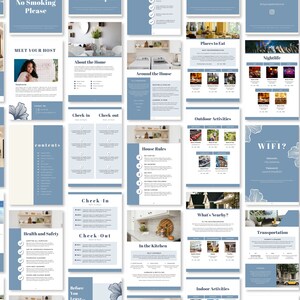 May include: A guidebook for guests staying at a vacation rental. The guidebook includes information about the house, check-in and check-out procedures, house rules, health and safety, transportation, nearby attractions, and more.