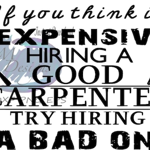 Hire bad carpenter SVG PNg