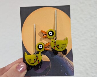 Nightmare Before Christmas Duck Earrings