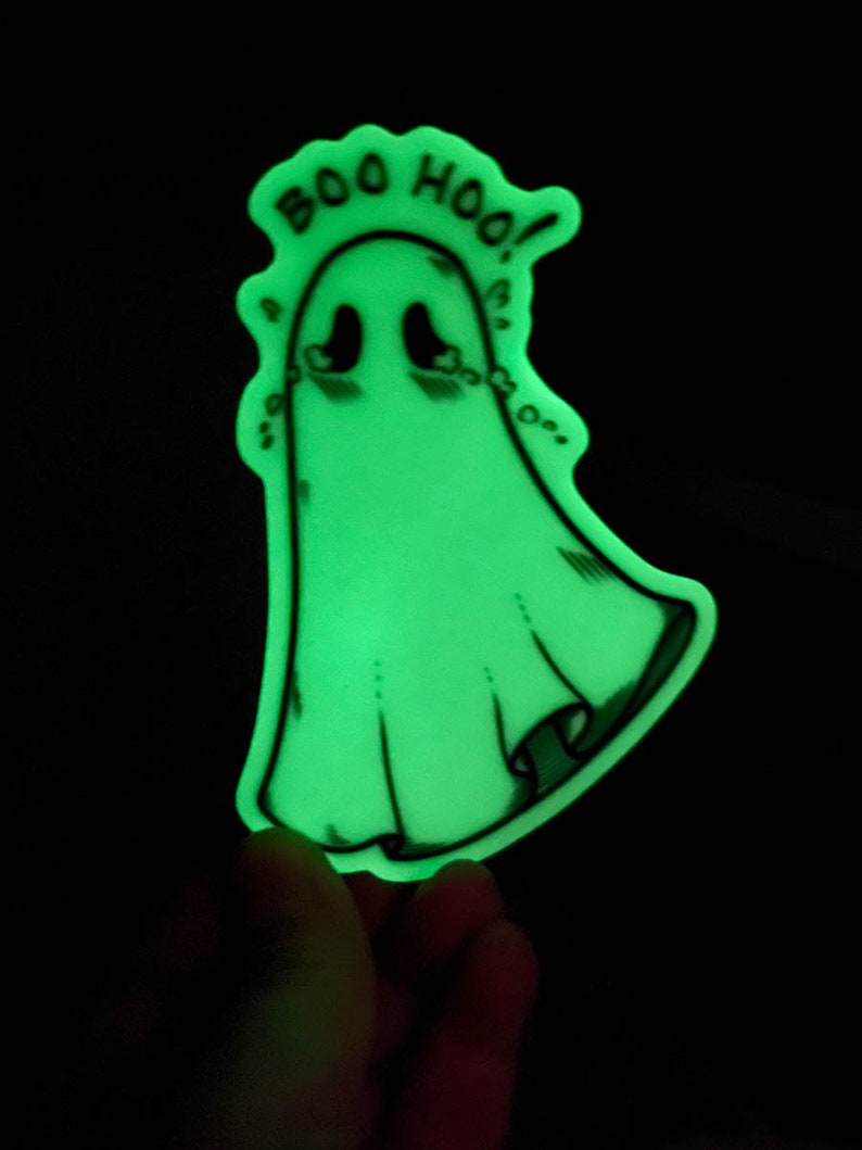 Shadow Ghost Sticker Ghost Glow in the Dark Sticker - Etsy
