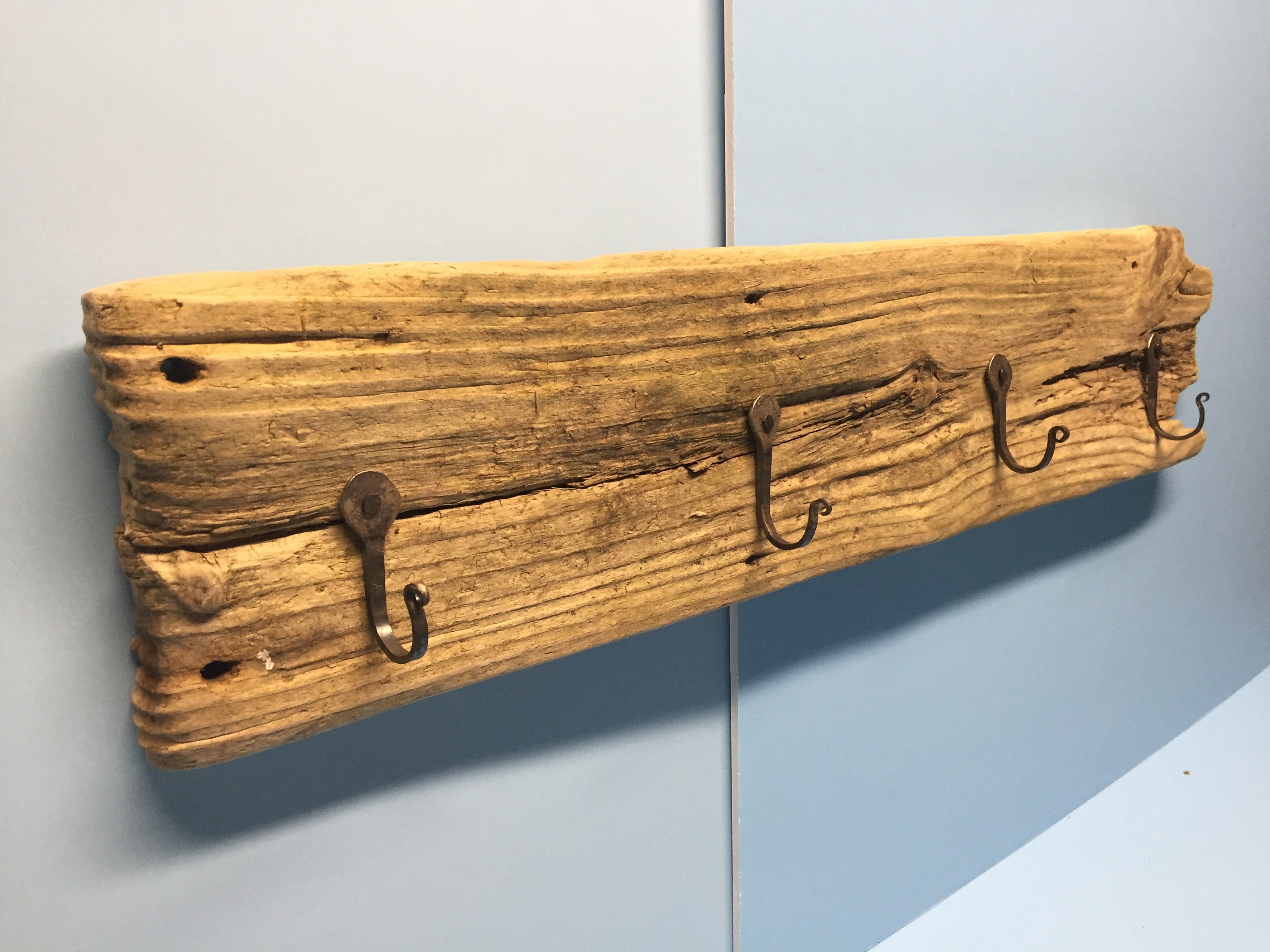 Driftwood Coat Rack Wall Hanging Unique Natural Etsy