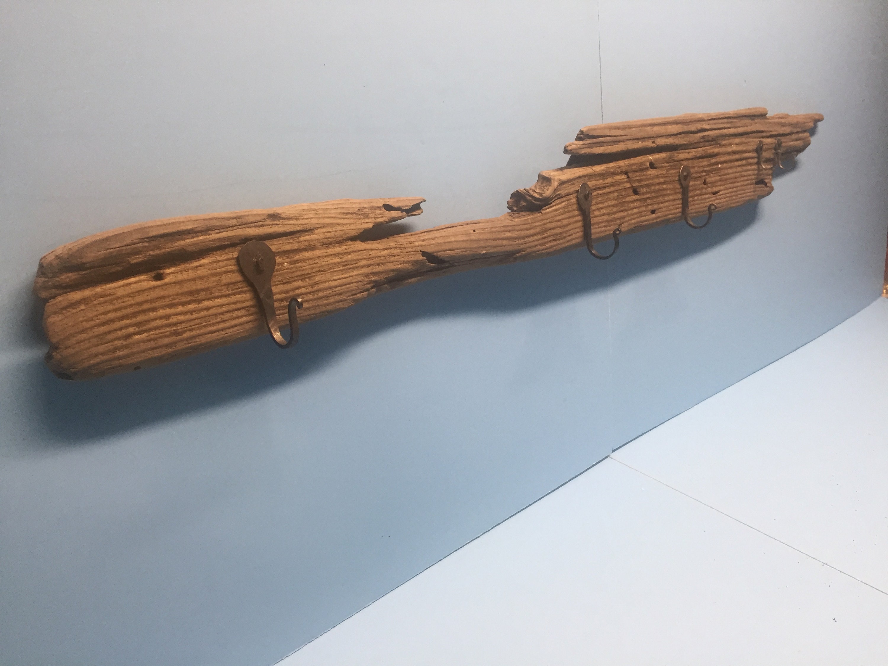 Driftwood Coat Rack Wall Hanging Unique Natural Etsy