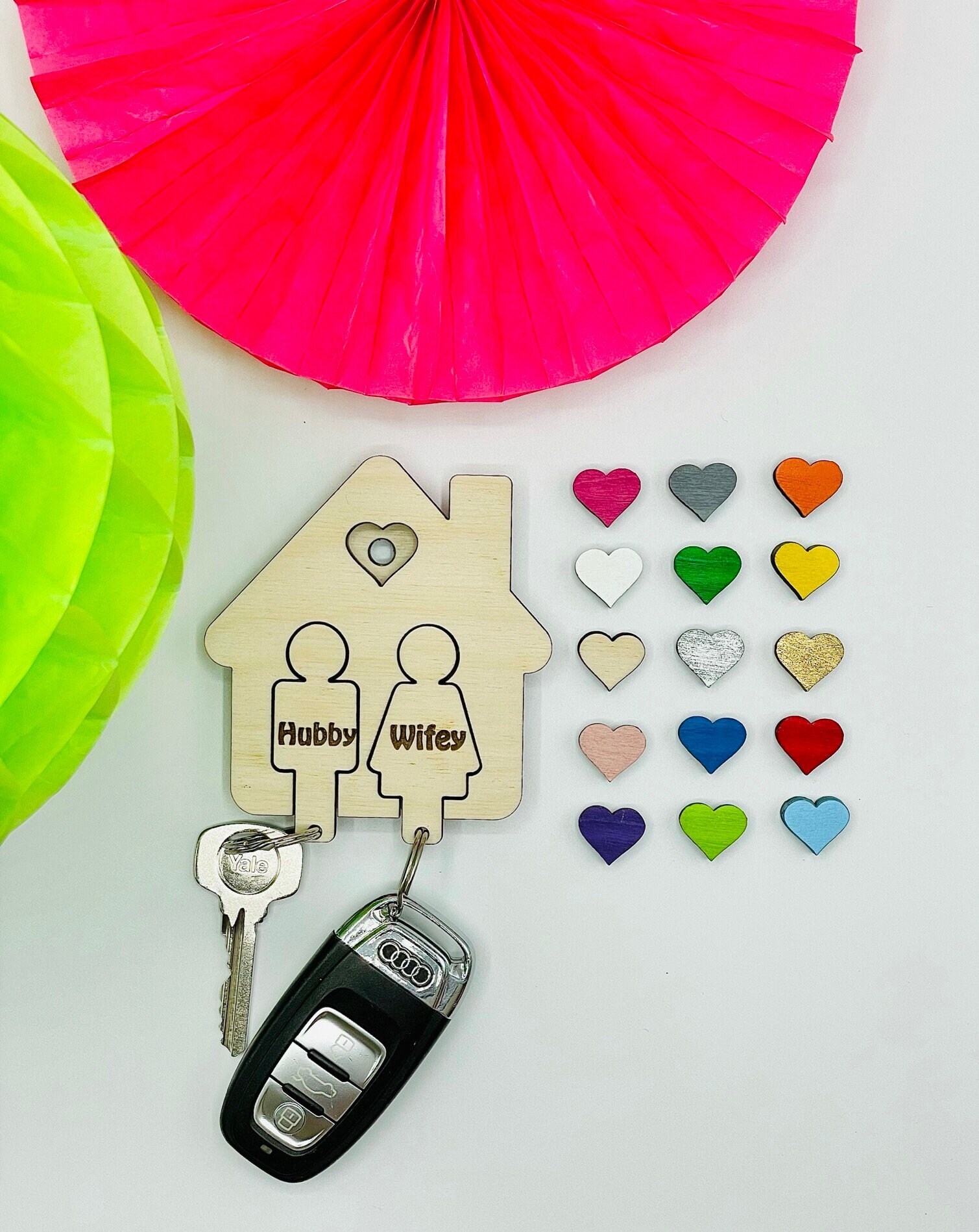 Personalised Keyring Holder Wooden Keyring House Etsy UK