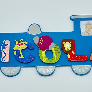 Puerta de madera personalizada placa pared arte alfabeto | Etsy