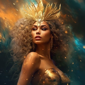 El retrato de tu diosa interior, la lectura de la carta natal, el dibujo personalizado de la energía de la diosa y la lectura de la carta natal, la astrología, el arte del signo estelar.