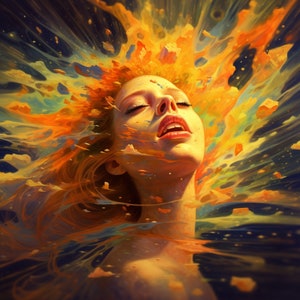 Abstract Energy Flow Art: Intuitive Psychic Reading Inspired Painting (Digital)