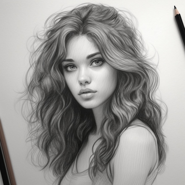 Draw My Soulmate Female, Psychic soulmate drawing and reading, Twin Flame Pencil Sketch, Future Wife drawing plus free description 24 hours
