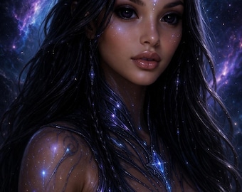 Starseed Portrait & Natal Chart Reading: Personalized Psychic Artwork
