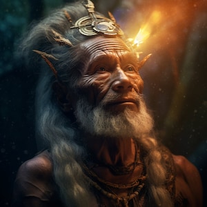 SEU Retrato de Ancestral Espiritual - conheça a arte psíquica do seu Guia Ancestral com base em seu Mapa Natal de Nascimento - Retrato Digital em 24 horas