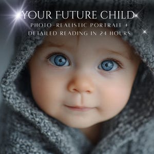Toekomstig paranormaal kunstportret baby: geboortehoroscoop lezen