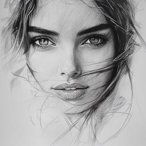 Draw My Soulmate Female, Psychic soulmate drawing and reading, Twin Flame Pencil Sketch, Future Wife drawing plus free description 24 hours