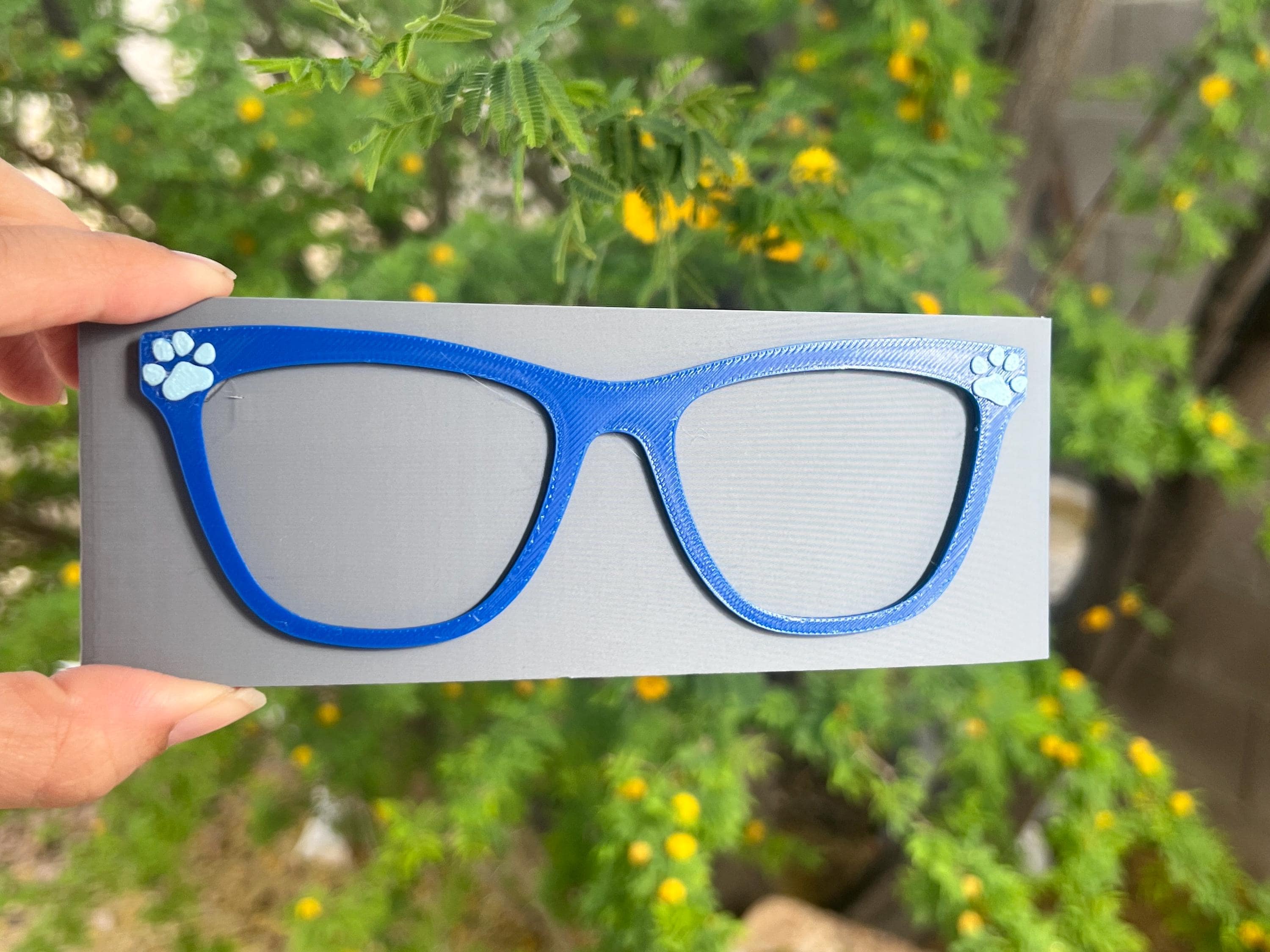 Custom Color Paw Prints 3D Printed Glasses Toppers