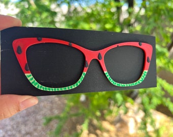 Strukturierte Wassermelone – 3D-gedruckte Brillen-Kühlschrankmagnete