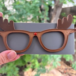 Reindeer - 3D Printed Glasses Toppers