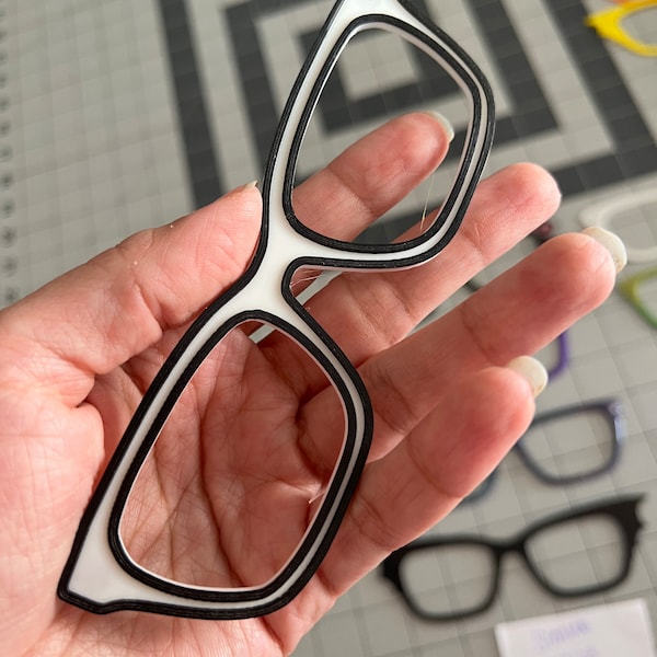 Outline - 3D Printed Glasses Fridge Magnets