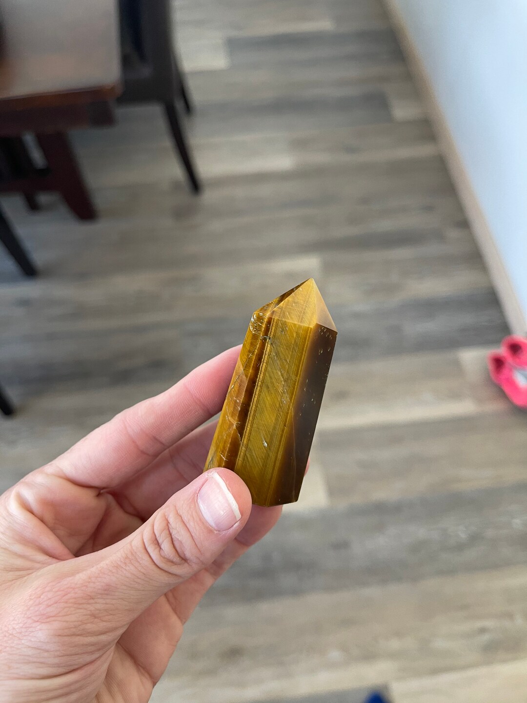 Golden Tigers Eye Point Tower | Carved Crystal Obelisk - Etsy