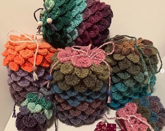 Dragon Egg Dice Bag (crochet Pattern Only)