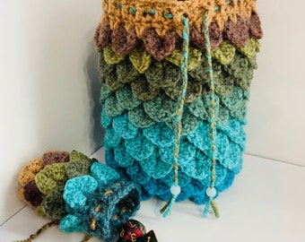 Dragon Egg Dice Tray Simple Crochet Dice Bag Dragon Scale Dice Bag
