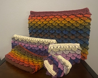 Dragon scale pouch (CROCHET PATTERN ONLY)