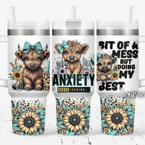 Baby highland cow 40oz Quencher wrap, Sublimation design templates, 40oz png Digital download. Clip art download, 40oz tumbler with handle