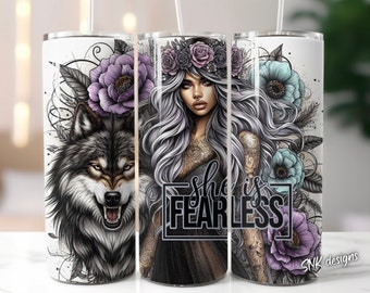 Badass bitch 20oz tumbler wrap, Sublimation design templates, straight png Digital download. skull tumbler