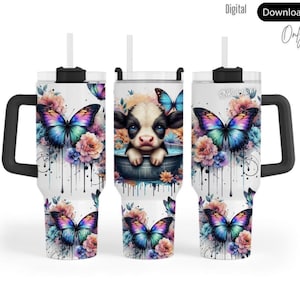 Baby highland cow 40oz wrap, Sublimation design templates, 40oz png Digital download. Clip art download, 40oz tumbler with handle