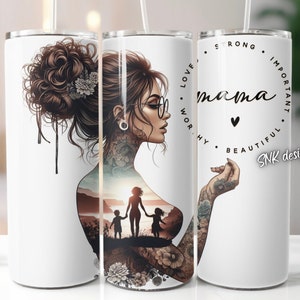 20oz tumbler wrap Mother’s Day  self love daily affirmations, Sublimation design templates, straight png Digital download.