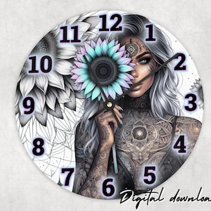 Clock design cute funny snarky sublimation clock png , Digital download, sublimation png, clock template , clock designs ,