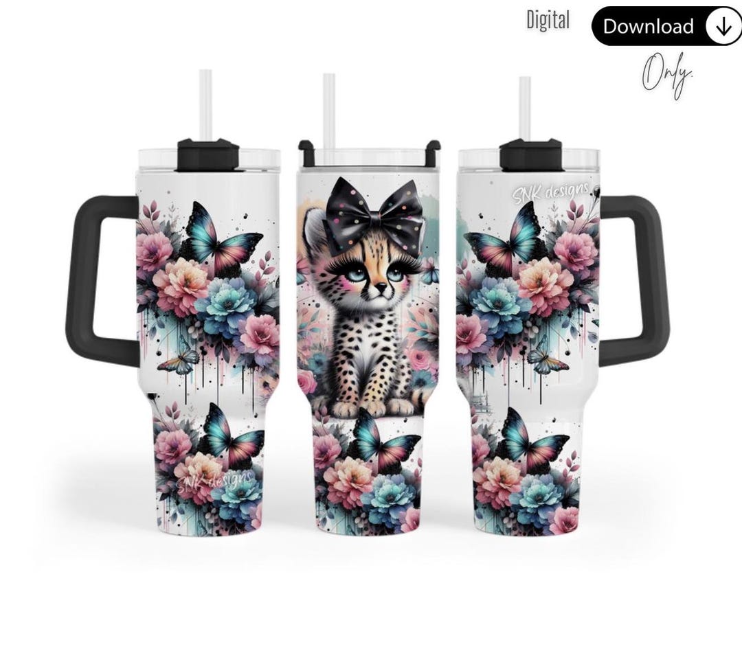 40oz Tumbler Baby Cheetah Wrap Sublimation Design Templates, 40oz Png