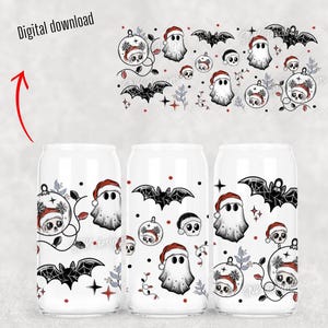 16oz Christmas Libby can wrap, Sublimation design templates, 16oz png Digital download. Clip art download, 16oz beer can glass Libby