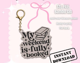 Keychain STL File, 3D printed keychain file, Digital download, Cute 3D print file for Bambu Lab & FDM printers, Instant download,