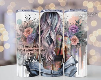 Badass tägliche Affirmationen Selbstliebe 20 Unzen Becherverpackung, Sublimationsdesign-Vorlagen, gerader Png Digitaler Download. Mädchen Becher