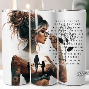 20oz tumbler wrap Mother’s Day  self love daily affirmations, Sublimation design templates, straight png Digital download.