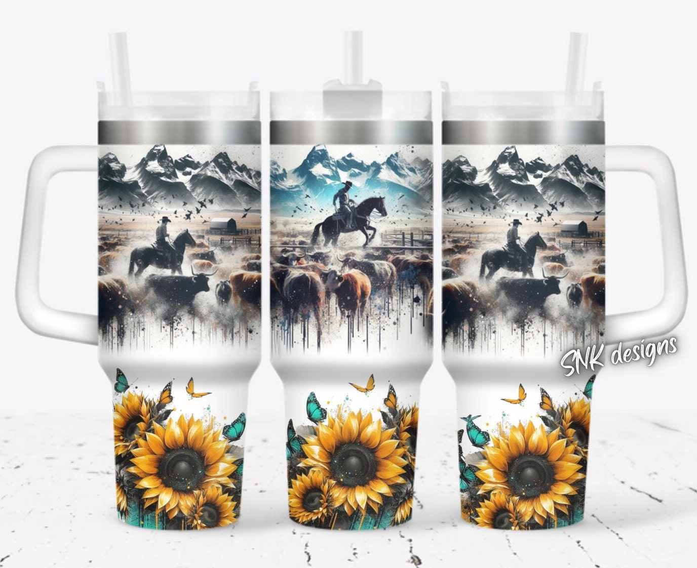 Western Country 40oz Wrap, Sublimation Design Templates, 40oz Png ...