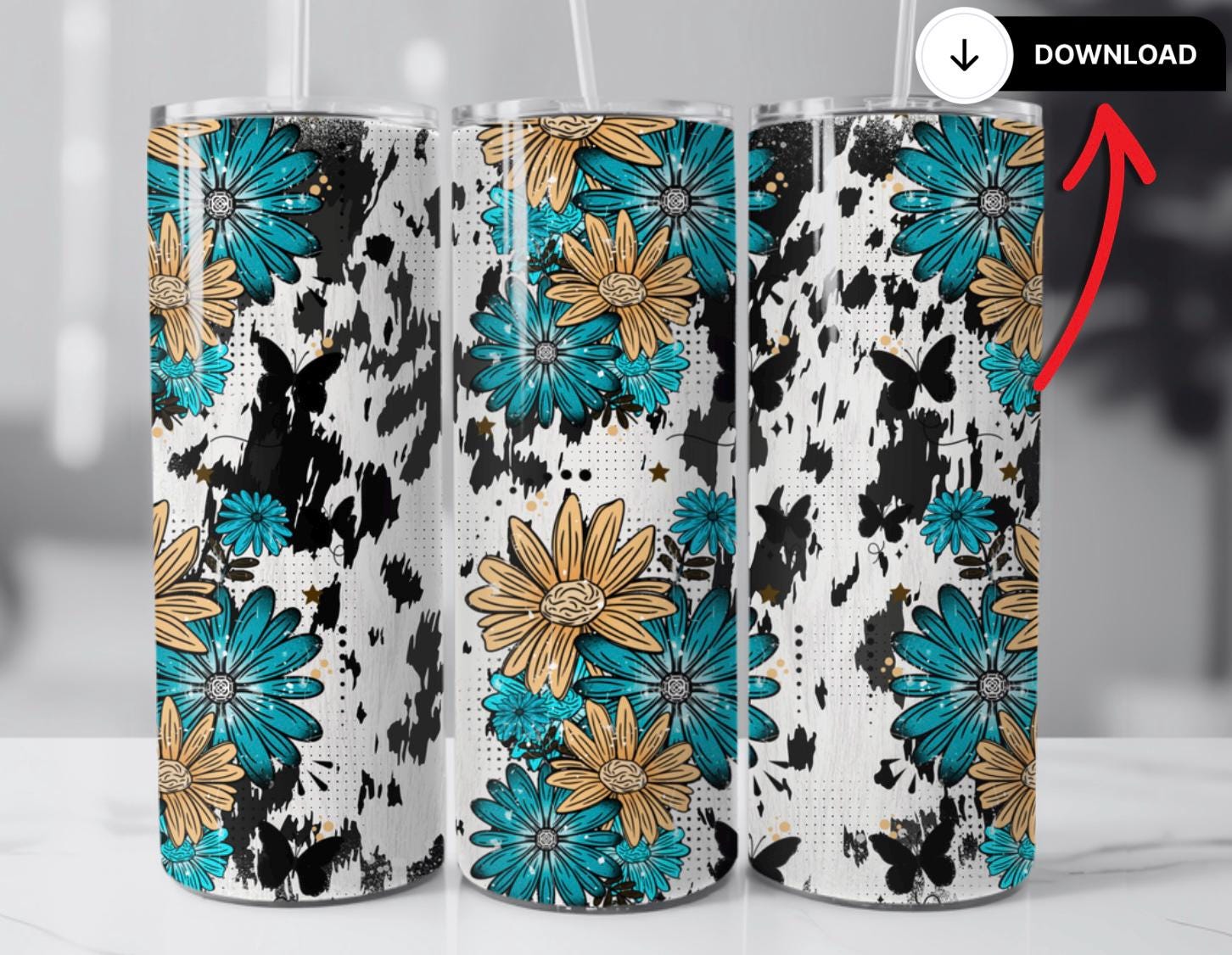 20oz tumbler wrap, Western country coquette bow 20oz tumbler wrap, Sublimation design templates, straight png Digital download.