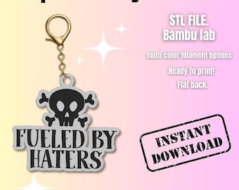 Keychain STL File, 3D printed keychain file, Digital download, Cute 3D print file for Bambu Lab & FDM printers, Instant download,