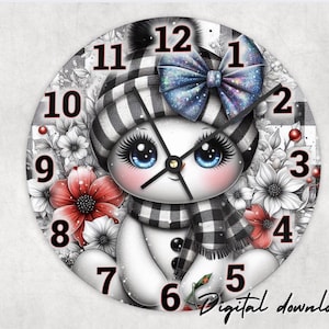 Clock design cute funny snarky sublimation clock png , Digital download, sublimation png, clock template , clock designs ,