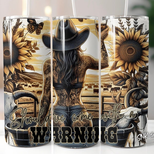 20oz tumbler wrap western country sunflower self love daily affirmations, Sublimation design templates, straight png Digital download.