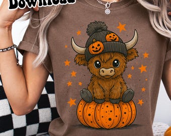 Fantasma di mucca di Halloween occidentale PNG, Maglietta alla moda da scaricare digitalmente, Design a sublimazione, Stagione spettrale retrò, Fantasma olografico